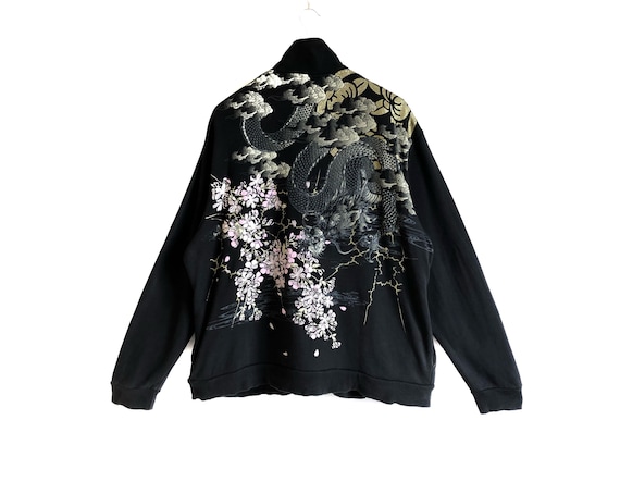 Bullet Noise Dragon Sakura Sukajan Souvenir Sweate