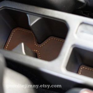 Deluxe Leather Centre Console Mats for Suzuki Jimny (2018 onwards)