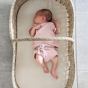 Pink Ribbed Cotton Baby girl/ Toddler Shorts & Tee Set image 2