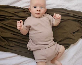 Neutral colours ribbed Cotton Baby/Toddler Unisex Set Multiple Colours