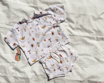 cotton stretch egyptian Set Unisex kids/baby Clothing Set - Shorts & Top