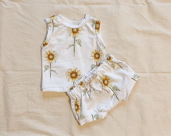 Baby Tank Tops and sets, Sunflowers, Toddler