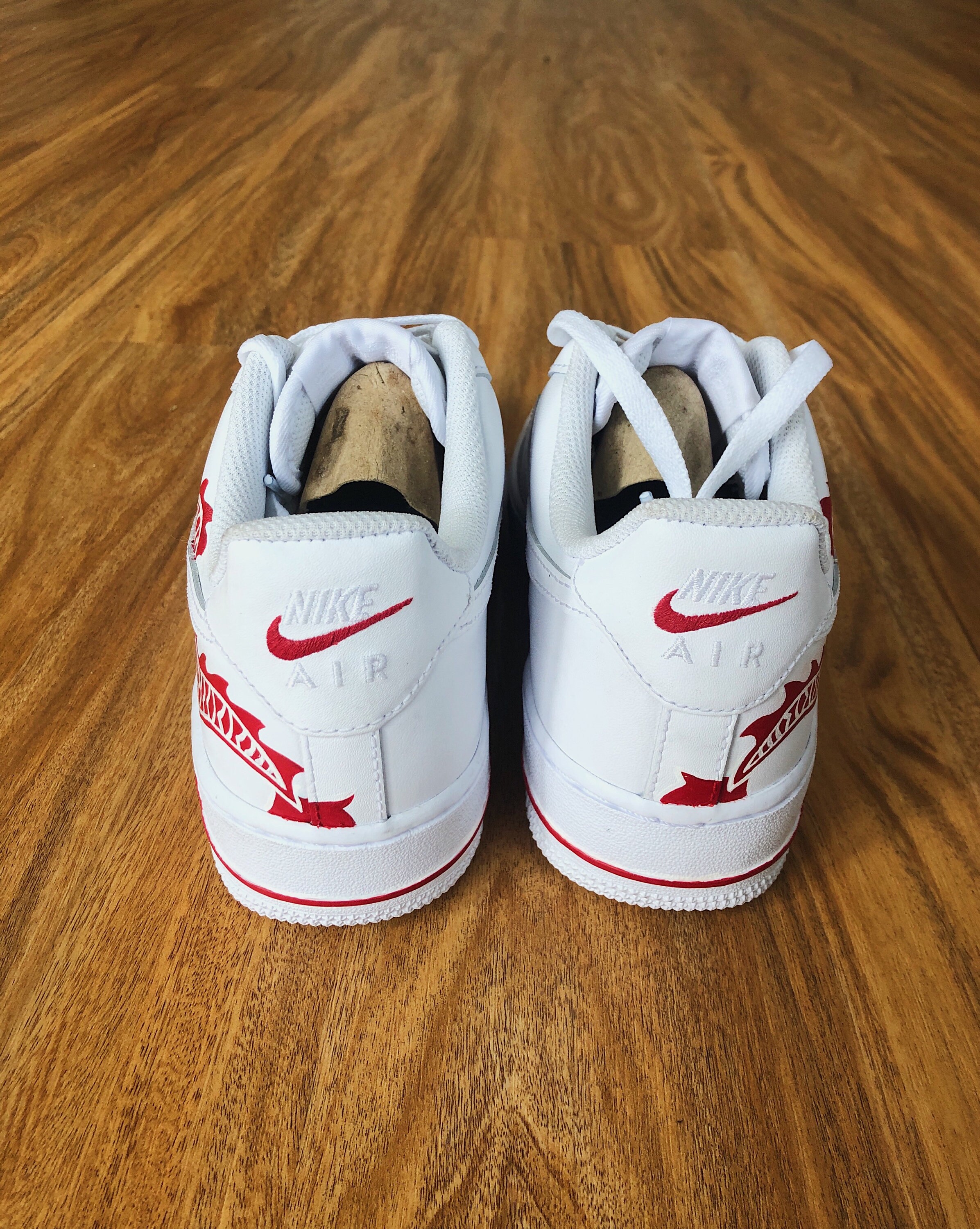 Custom Sneakers Nike Air Force 1 Red Dragon Hand Painted Etsy Australia