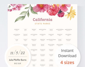 California Wildflower art (8x12" to 20x30") / California state parks poster, CA art print, digital download