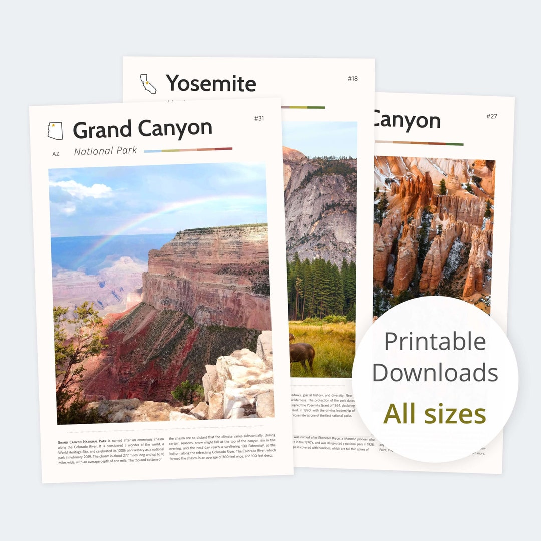 National Park Posters Printable Downloads / National Parks Print ...