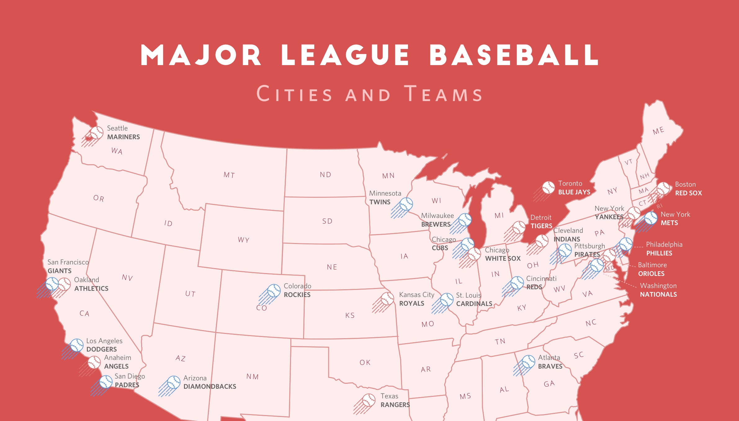 Mlb Teams Map