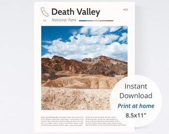 Death Valley National Park print / Death Valley National Park poster, Death Valley National Park, Death Valley Californië, Californië print