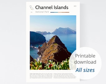Channel Islands National Park poster download (8x10" to 24x36") / Channel Islands print, National Parks tracker, Channel Islands California