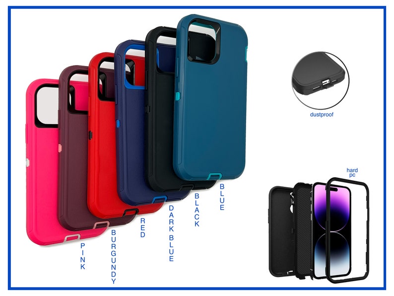 Customized Text on Defender Phone Case Etsy