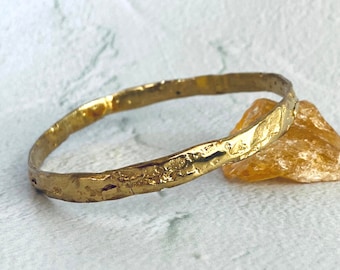 Unique Gold Bracelet, Textured Bracelet, Gold Bangle Bracelet, Statement Bracelet Women, Avant Garde Bracelet, Stacking Gold Bangle, Boho