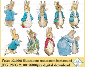Download Peter Rabbit Clipart Etsy