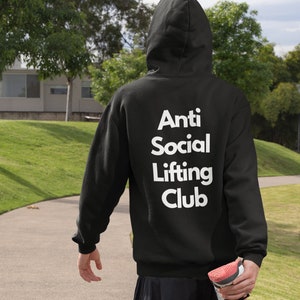 Anti-Social Lifting Club | Workout | Gym | Lifting | Bodybuilding Unisex Heavy Blend Hooded Sweatshirt