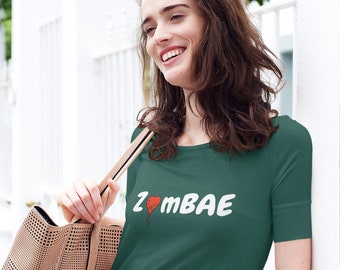 Tops for women | ZomBAE | Cute Zombie lover | Halloween Unisex Heavy Cotton Tee