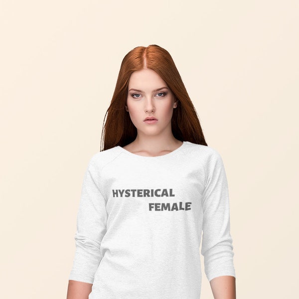 Hysterical Female Print Unisex Crewneck Sweatshirt, Casual Trendy Comfortable Pullover, Strong Women Sweatshirt, Feminist - Protest Sweater