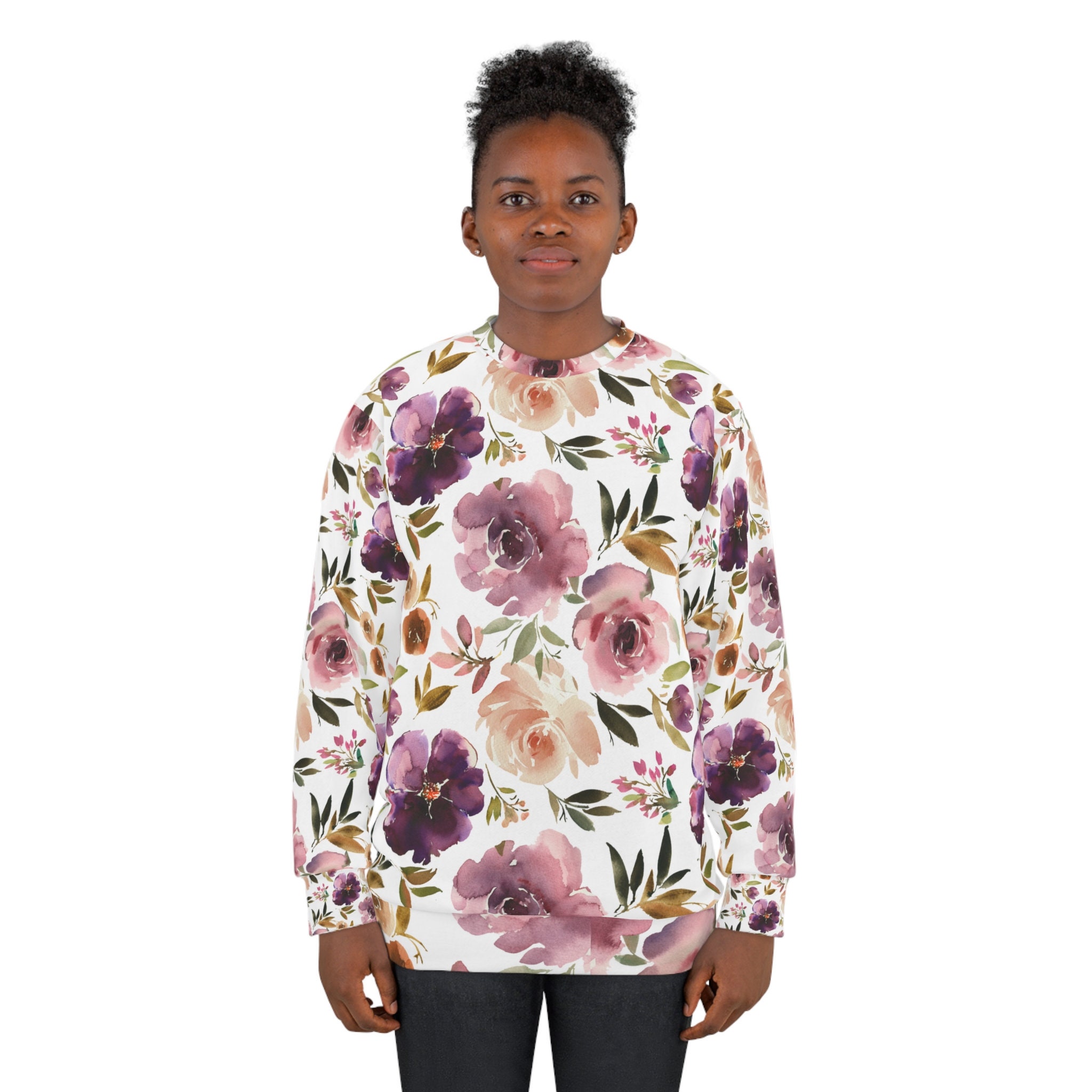 Oversized Floral Pullover Hoodie Falling for Floral Unisex 