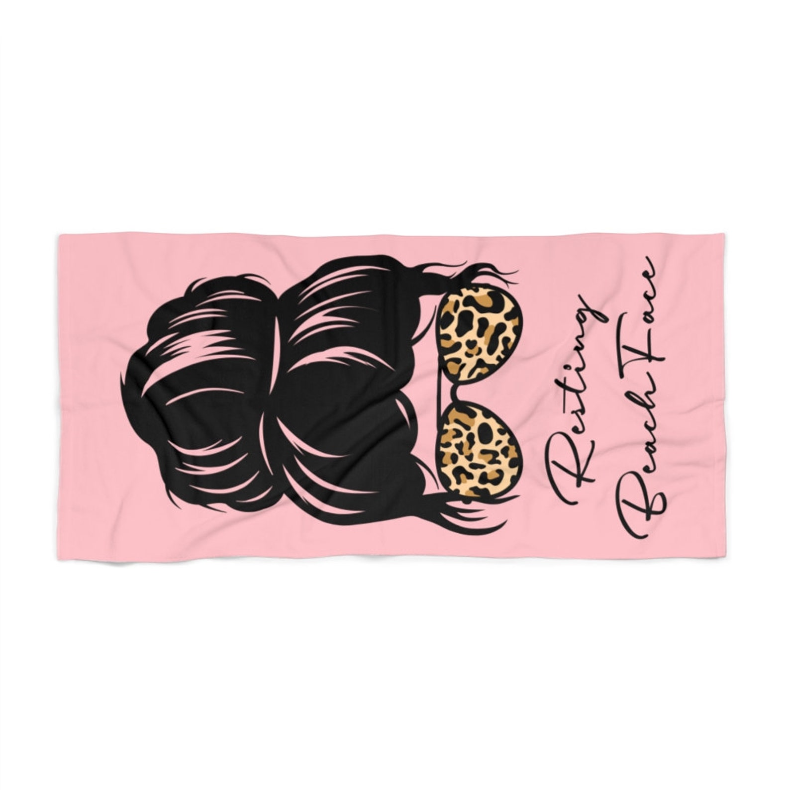 Funny Beach Towel Resting Beach Face Funny Beach Quote Etsy