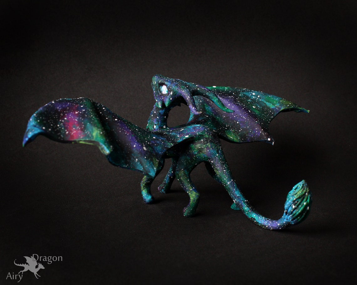 Figurine Dragons Les Gardiens Du Ciel Sculpture de Dragon de galaxie. Figurine stellaire stellaire | Etsy