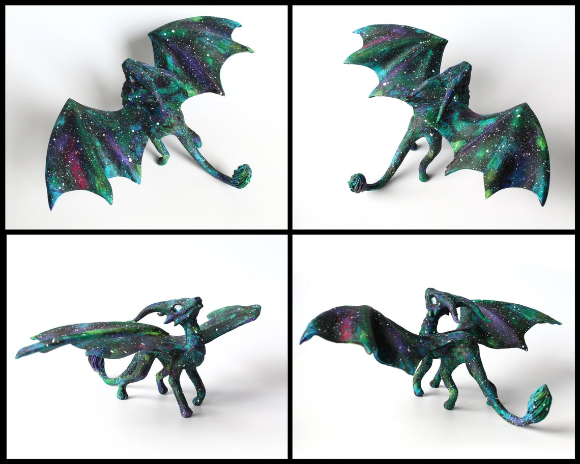 Figurine Dragons Les Gardiens Du Ciel Sculpture de Dragon de galaxie. Figurine stellaire stellaire | Etsy