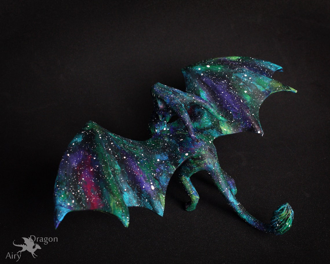 Figurine Dragons Les Gardiens Du Ciel Sculpture de Dragon de galaxie. Figurine stellaire stellaire | Etsy