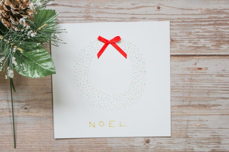Set of 6 Handmade Christmas Cards