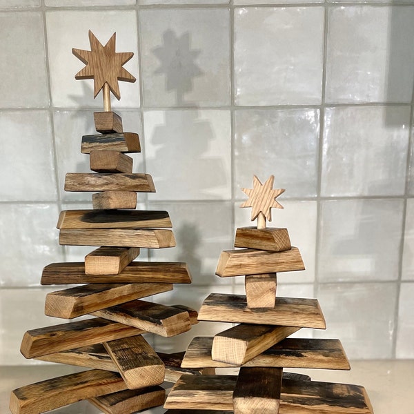 Bourbon Barrel Christmas Trees- Two sizes available