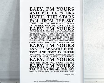 Yours Lyrics Etsy