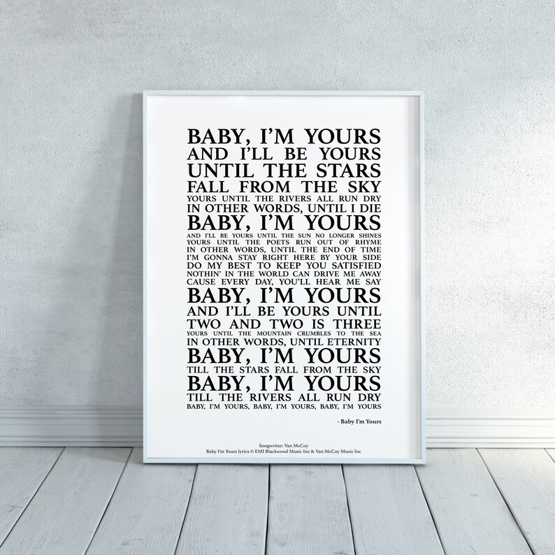 Baby I M Yours Lyrics