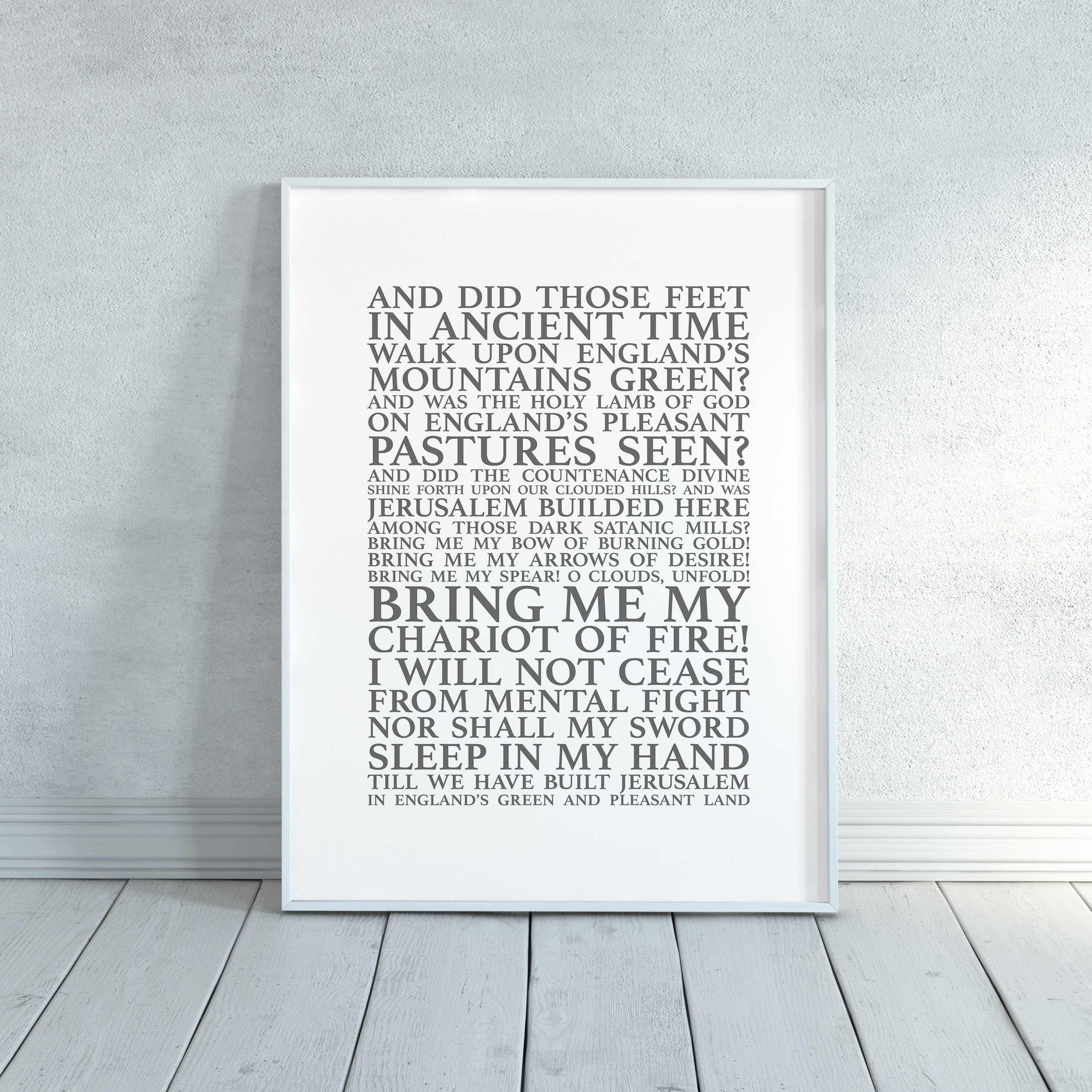 Jerusalem Song Lyrics Print Official Licensed Print Poster - Etsy UK