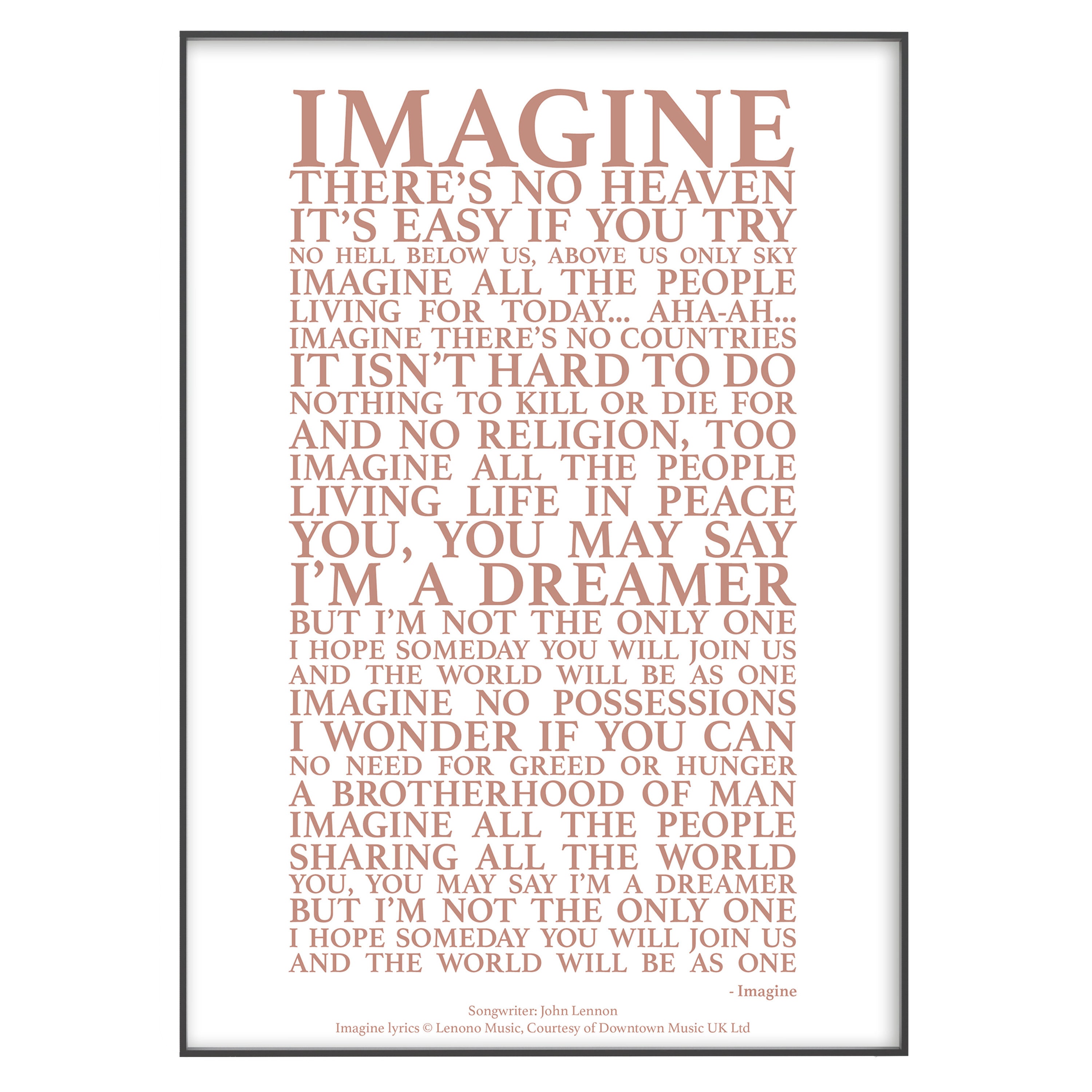 Imagine Lyrics Google  Imagine lyrics, John lennon lyrics, Great song  lyrics