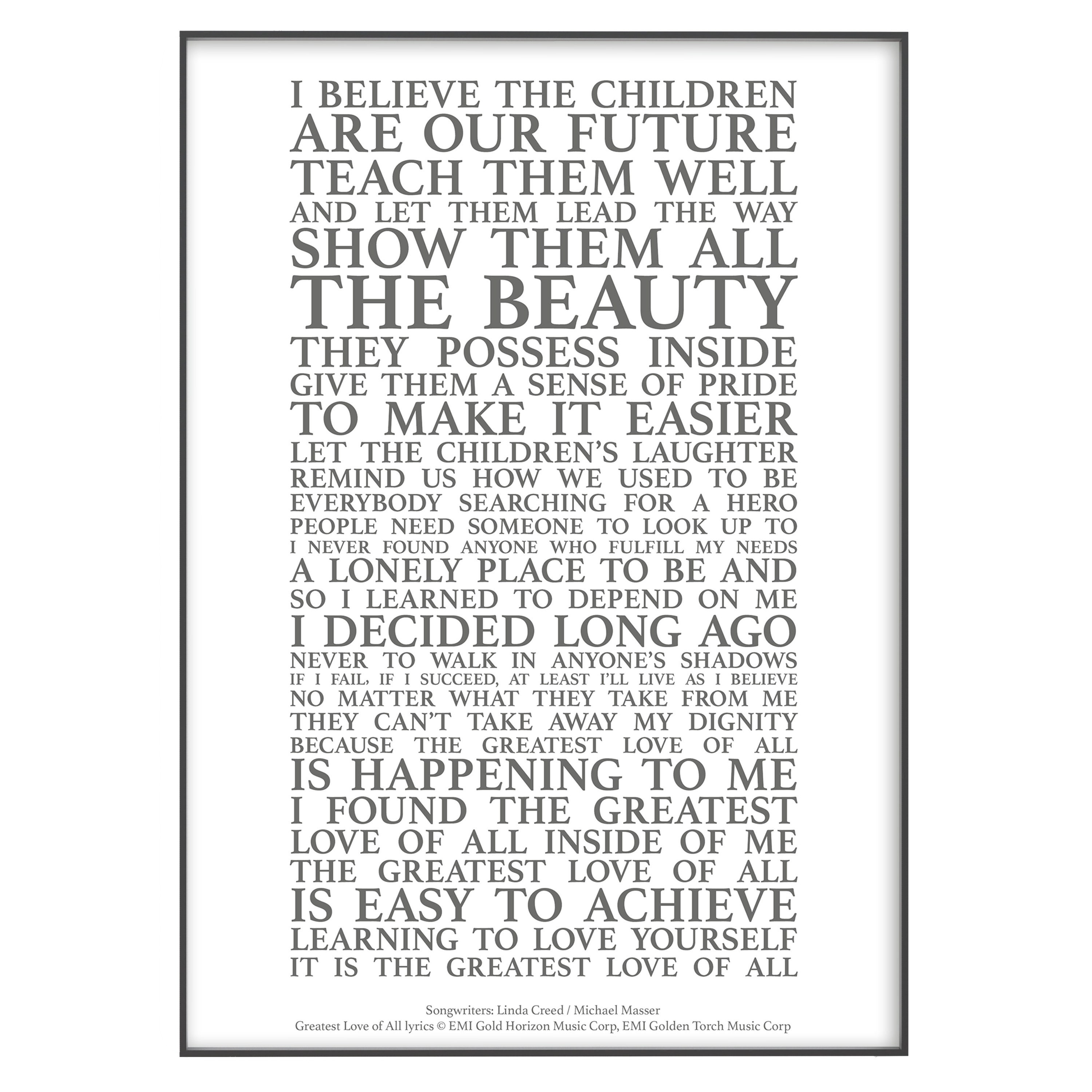 Beautiful Crazy Lyrics Poster, Best Gift Ever, Song Lyrics Poster