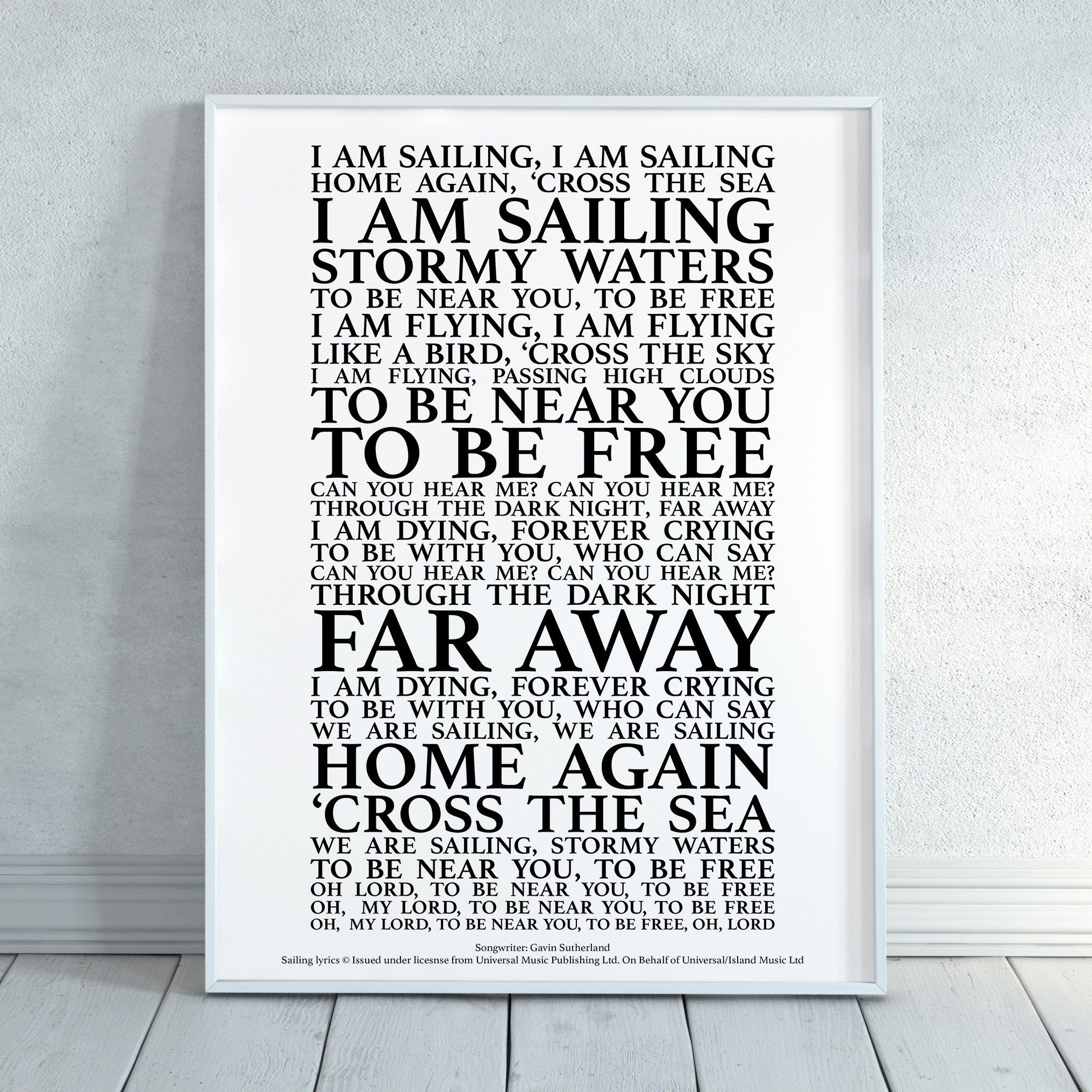 sailing leisure cruise lyrics