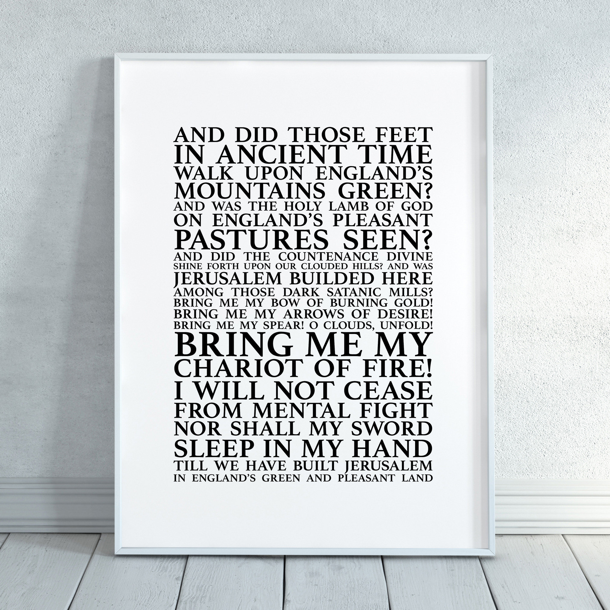Jerusalem Song Lyrics Print Official Licensed Print Poster - Etsy UK