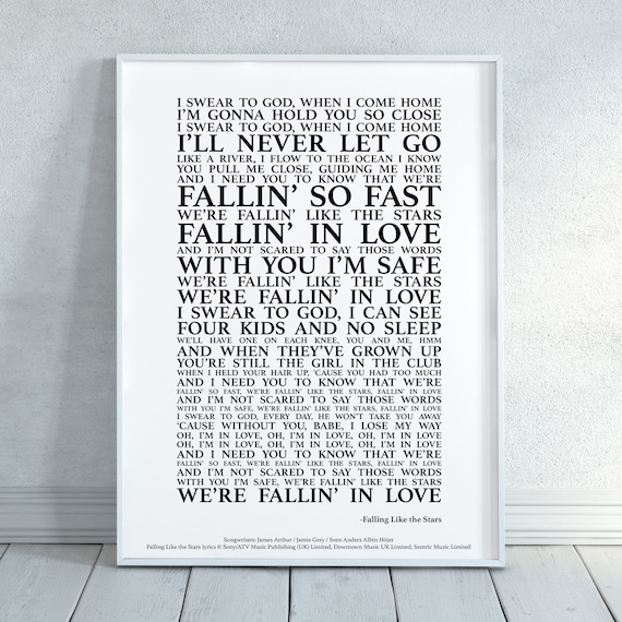  You're My One and Only (True Love) Black Heart Song Lyric Art  Music Quote Gift Poster Print : Home & Kitchen