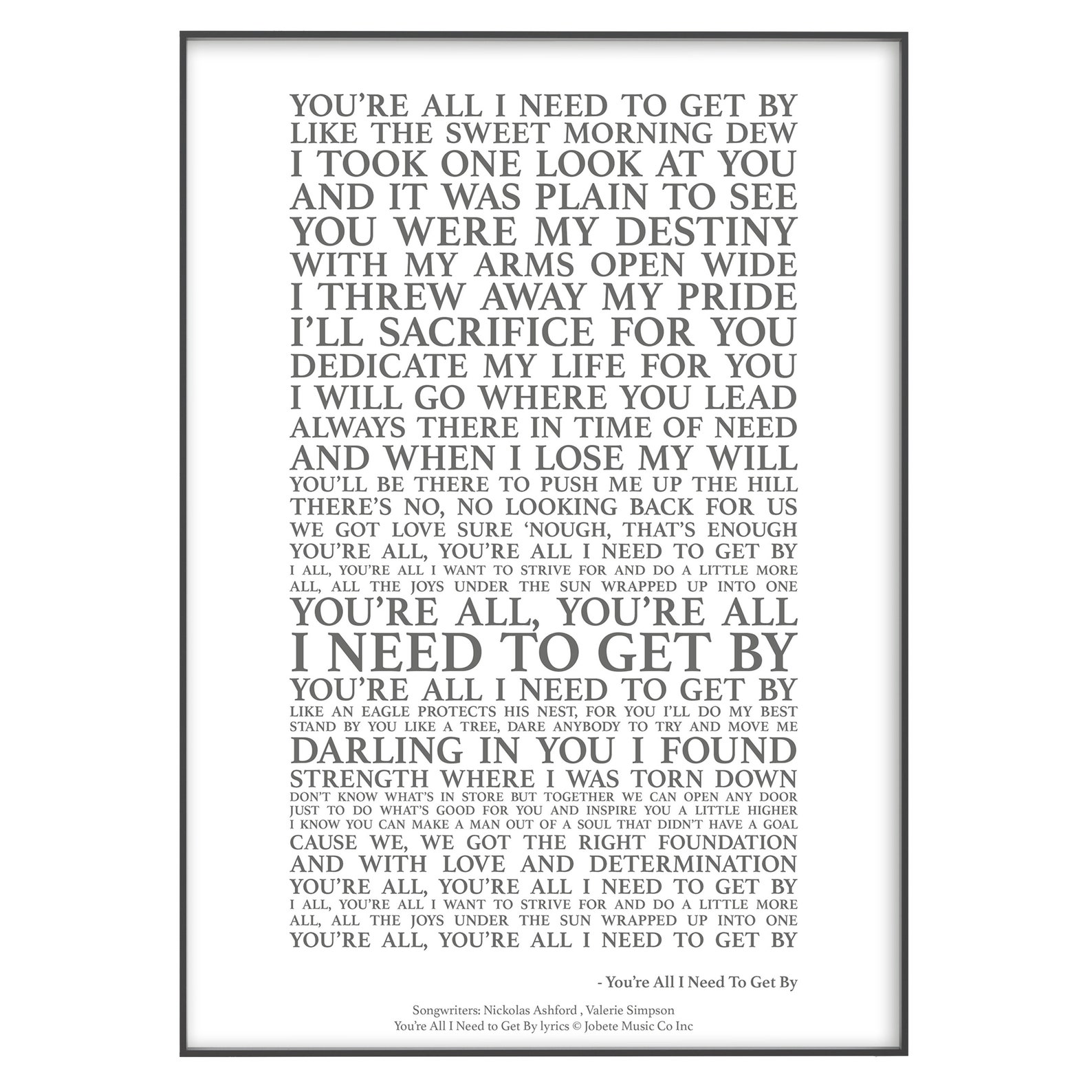 All I Need To Get By