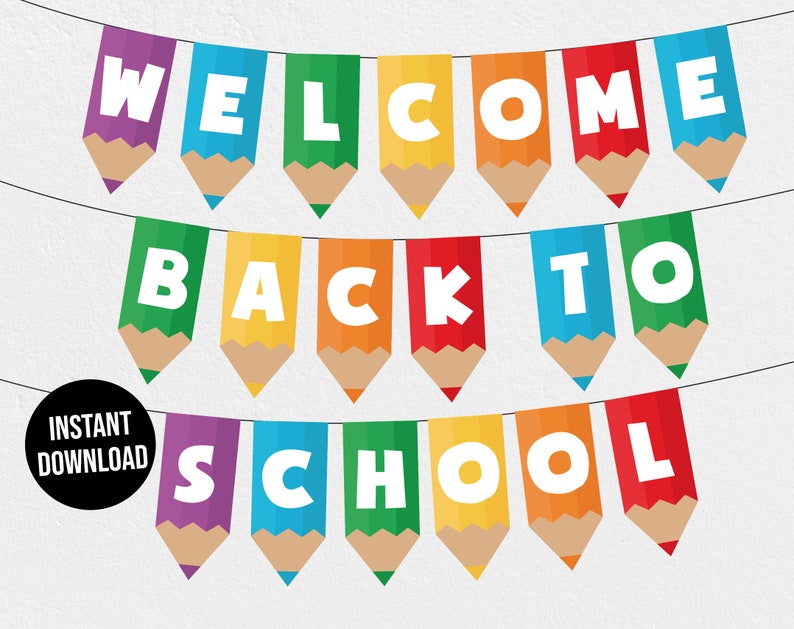 Welcome Back Banner Printable Template