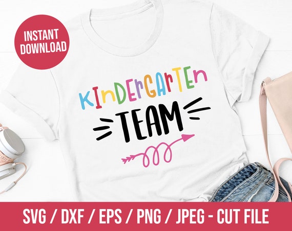 Download Kindergarten Team SVG Back To School T-Shirt Teacher Shirt ...