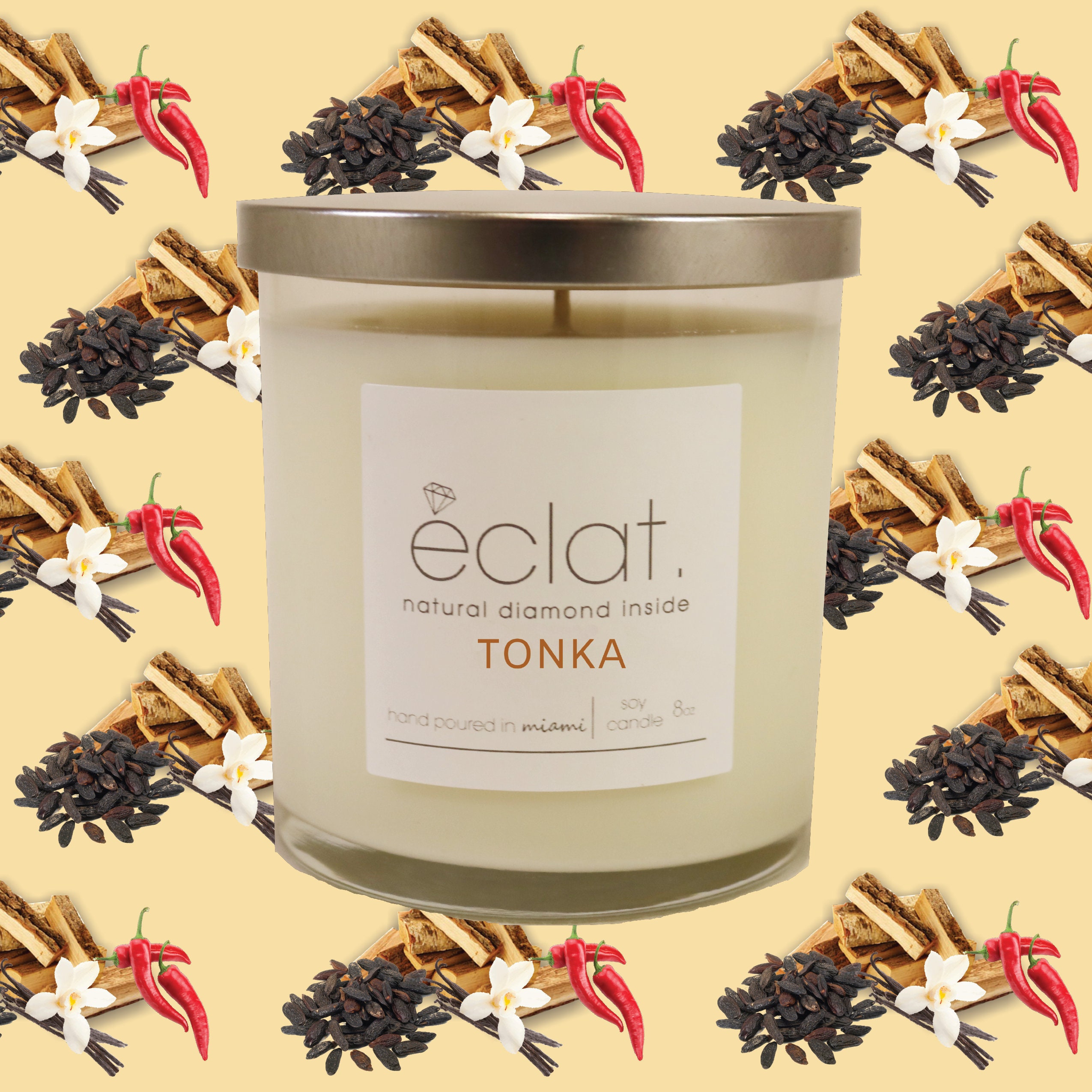 Tonka Eclat Scented Soy Candle Tonka and Oud scented soy Etsy