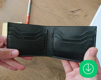 Leather Bifold Wallet Pattern - Wallet Pattern - Leather Pattern - Leather Pdf Template - Pattern Pdf