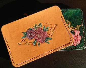 Passport sleeve with 2 card pockets  - Available for custom order only