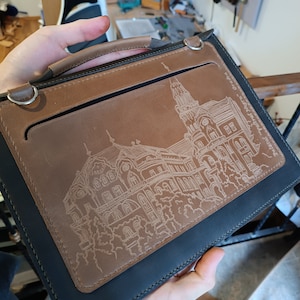 Sac en cuir, porte-documents en cuir, porte-documents en cuir a4, enveloppe pour documents en cuir compacte, enveloppe en cuir a4, sacoche pour ordinateur portable en cuir