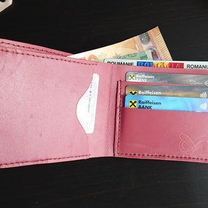 Leren portemonnee met XL-kaartsleuf, leren portemonnee, leren portemonnee voor heren, aangepaste portemonnee, asymmetrische leren portemonnee