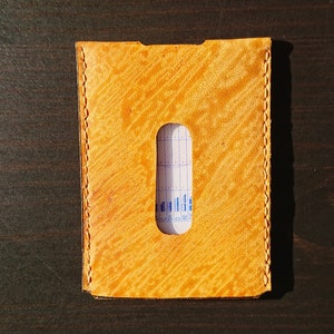 Porta-cartões fino de couro, porta-cartões perfurado, porta-cartões de couro, capa fina para cartão, estojo para cartão