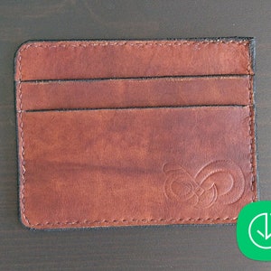Patrón billetera minimalista - Patrón tarjetero - Patrón cuero - Plantilla Pdf cuero - Patrón Pdf