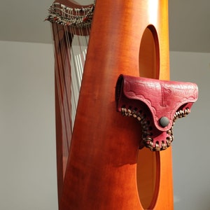 Leather cover for harp tuning key - Available for custom order only