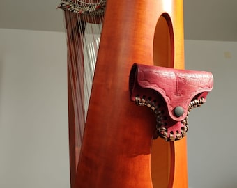 Leather cover for harp tuning key - Available for custom order only