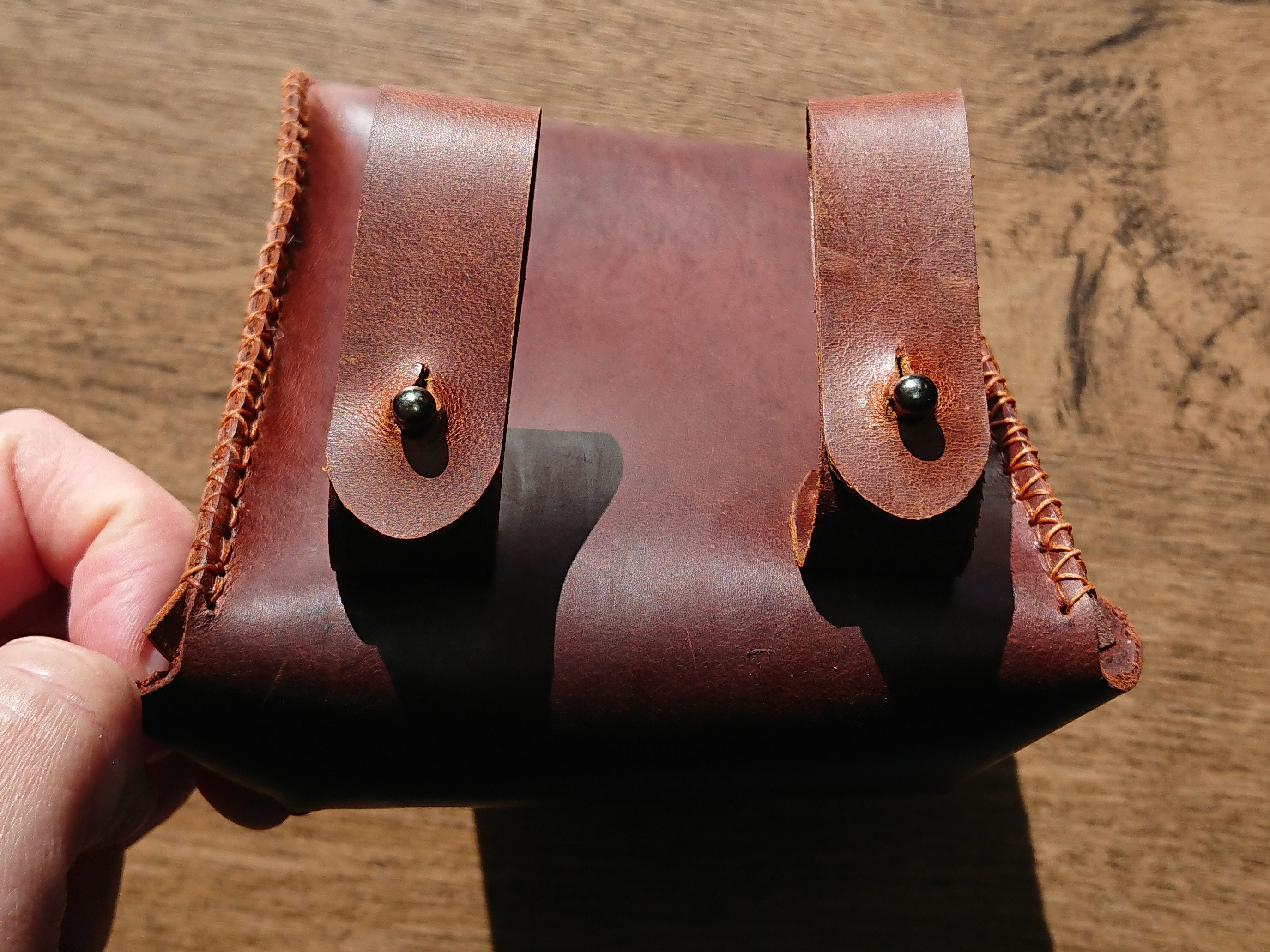 Leather bullet pouch leather tool pouch with easy access top Etsy