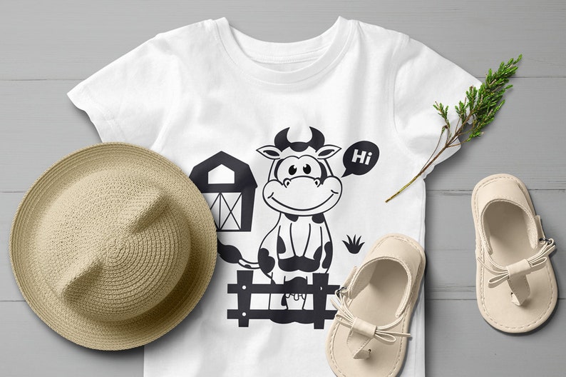 Baby cow svg Cow clipart Farm svg Cow print Farm animals svg Black and white Rainbow svg Sunflower svg Cow clipart Commercial use