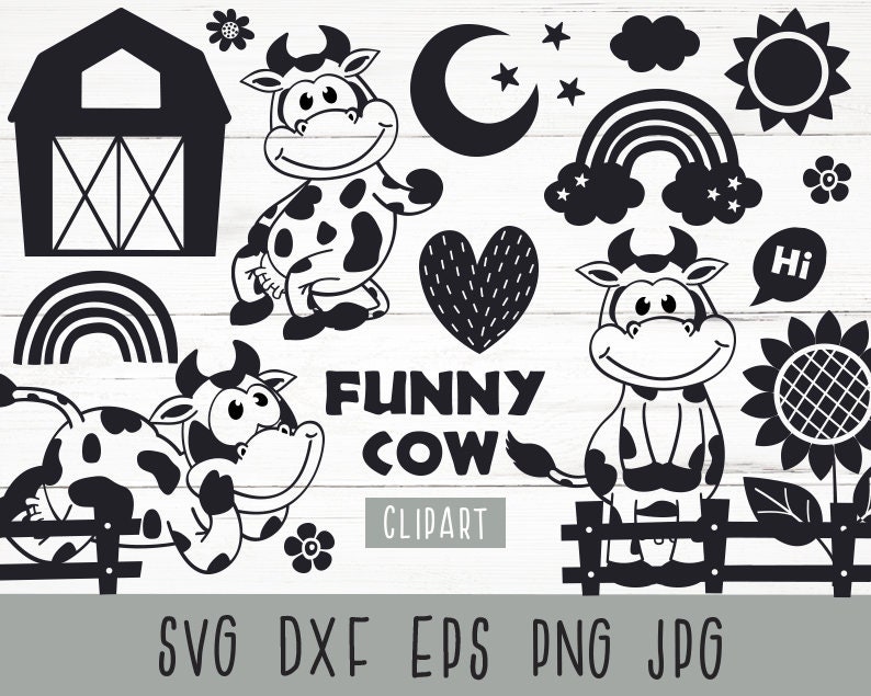 Download Baby cow svg Cow clipart Farm svg Cow print Farm animals ...