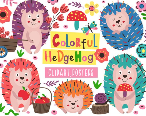 Download Cute Hedgehog Svg Hedgehog Clipart Flowers Svg Hedgehog Png Etsy