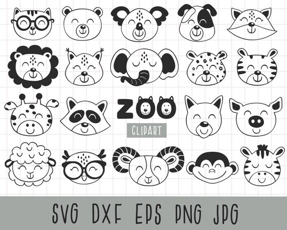 Animal Faces Svg Scandinavian Animal Faces Clipart Zoo Animal Etsy Animal Faces Svg Scandinavian Animal Faces Clipart Zoo Animal Etsy